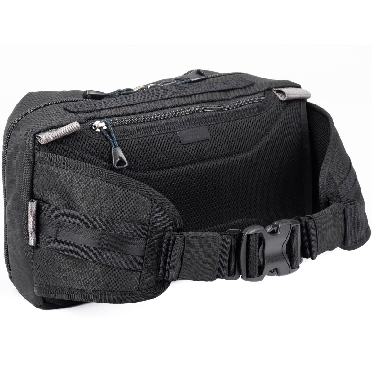 Think Tank PressPass video equipment bag with padded compartments and adjustable straps for professional camera gear storage.