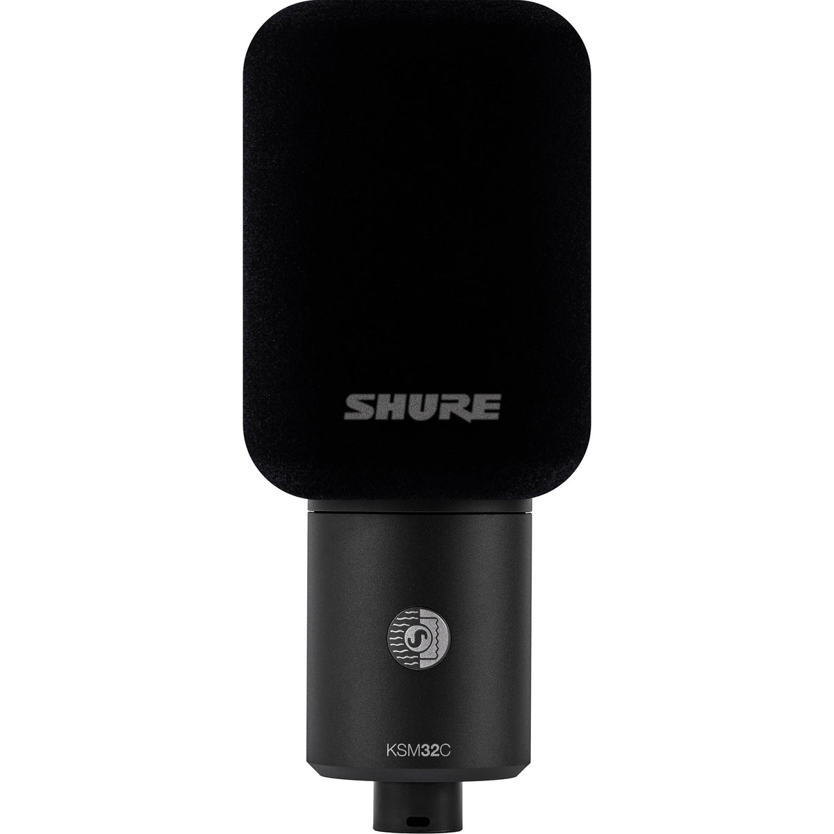 Shure KSM32C/HM condenser microphone stage kit with microphone, stand, and accessories for professional audio recording and live performances.