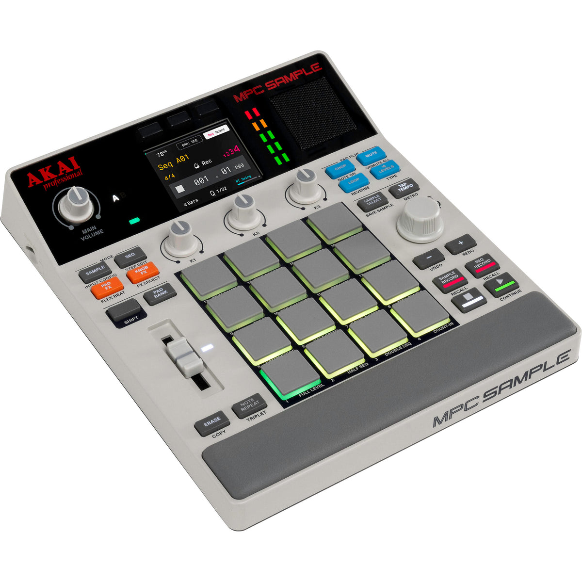 Akai Professional MPC Sample sampler, front view.