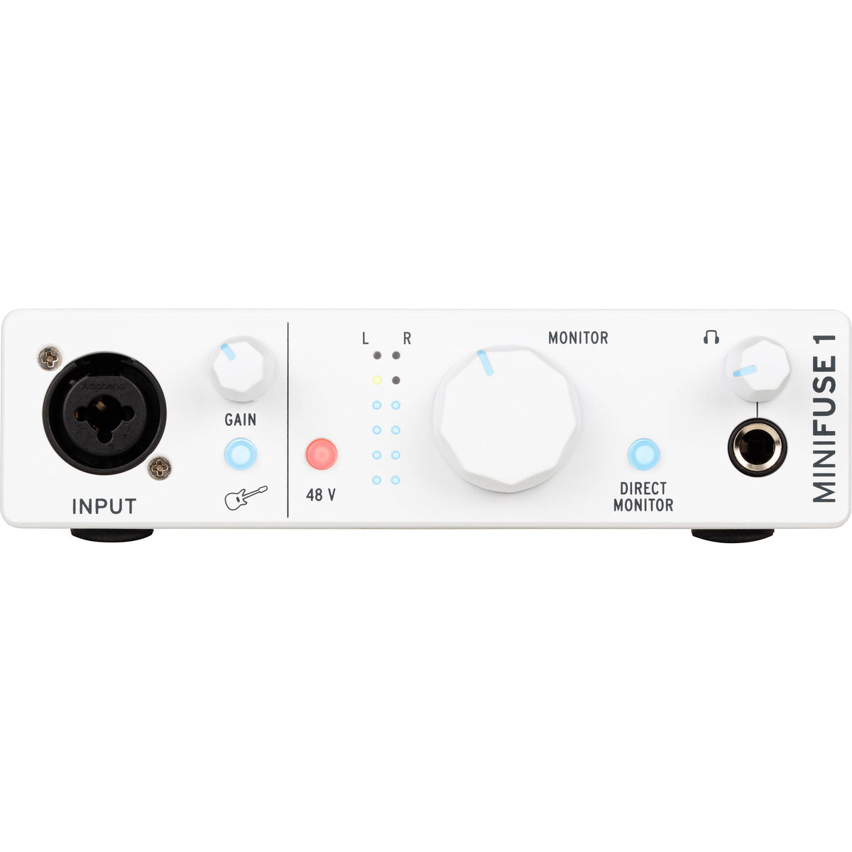 Arturia MiniFuse 1 audio interface in black, front view