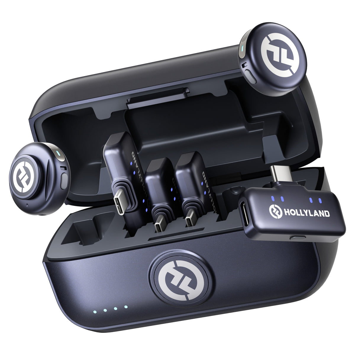 Hollyland Lark M3 Combo 2TX + 4RX with four USB-C receivers