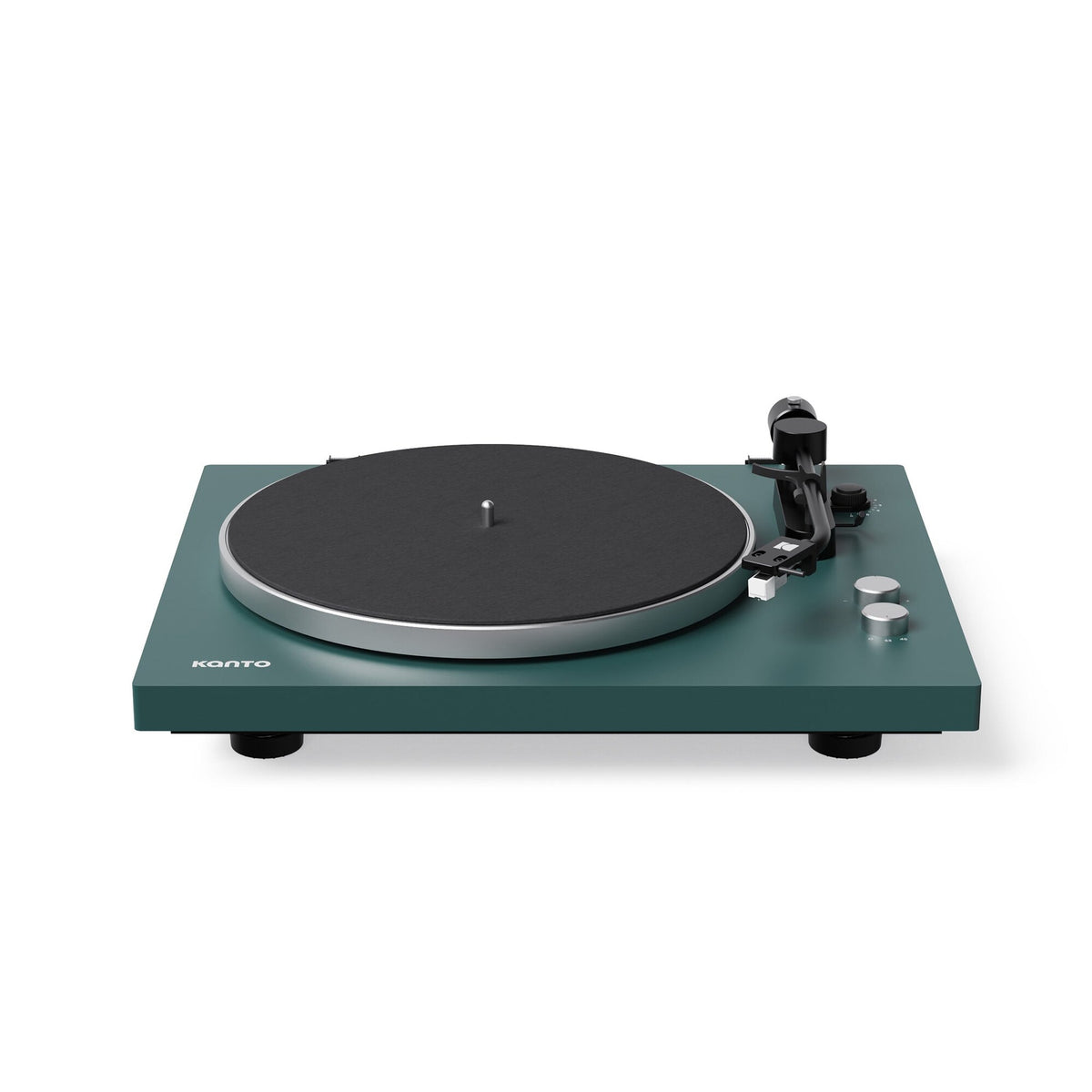 Kanto Audio OBI3 Gen 2 turntable, Green, front view