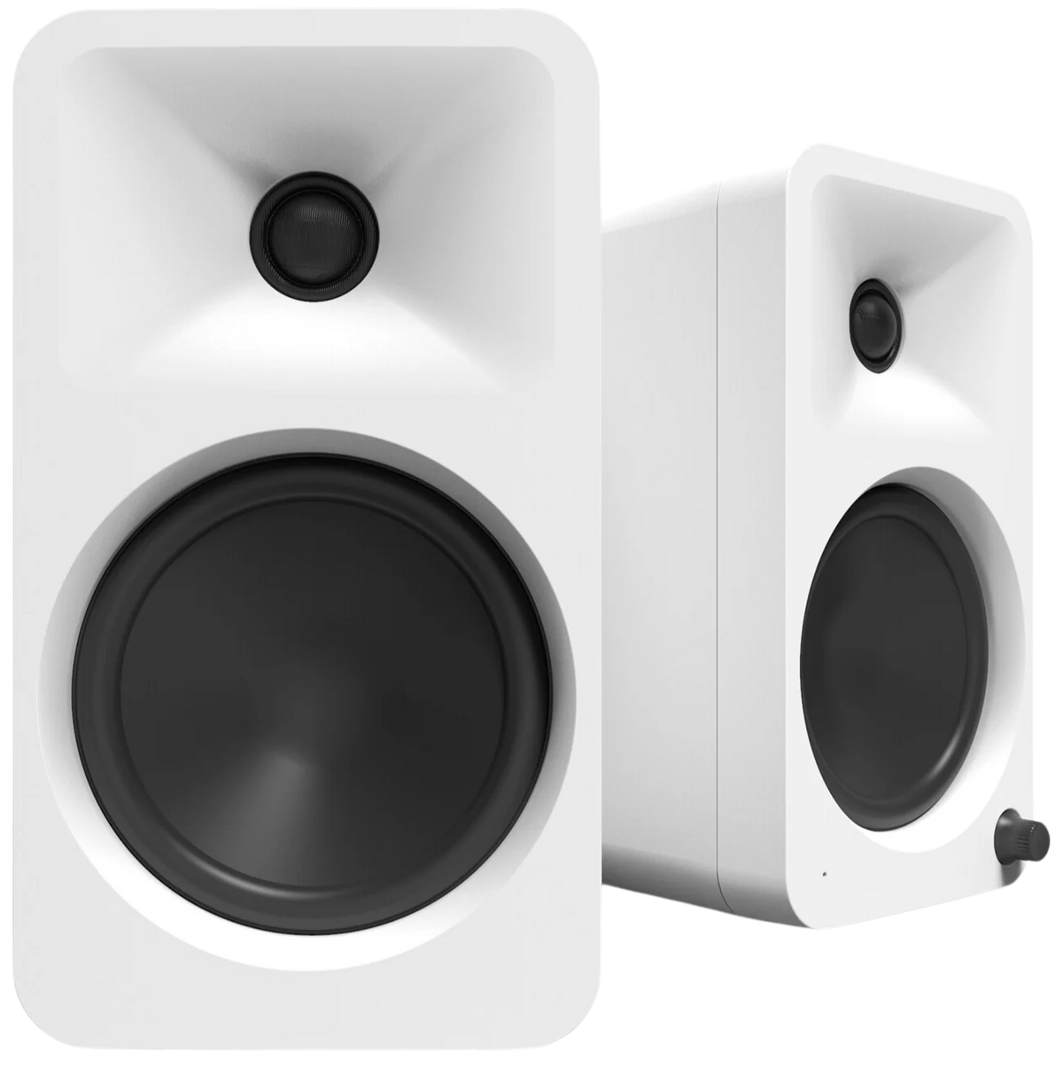 Kanto Audio Ora 4 desktop speakers, black front view 3