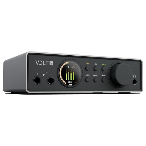 Universal Audio Volt 2 Gen 2, front three-quarter view